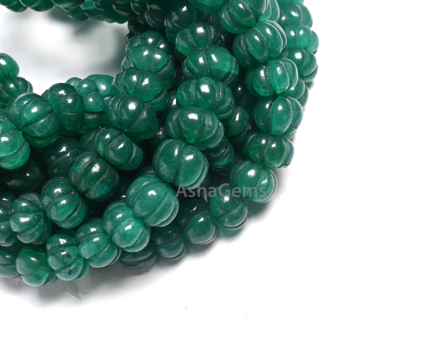 16"Strand Green Quartz Carved Pumpkin Beads, Quartz Carving Watermelon Gemstone Beads,Fine Green Quartz Handmade carve Rondelle Bead Jewelry