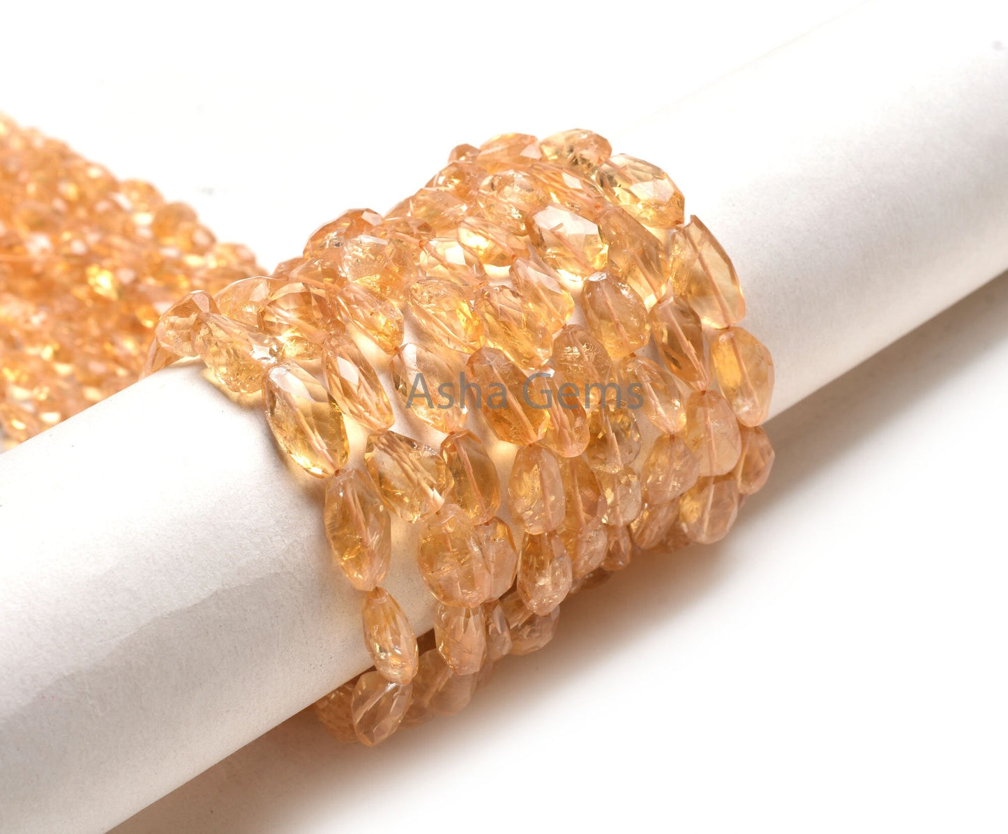 Natural Citrine Faceted Nugget Shape Beads, Fine Yellow Citrine Quartz Indian Cut Uneven Tumble Straight Drill Citrine Beads Jewelry Crafts