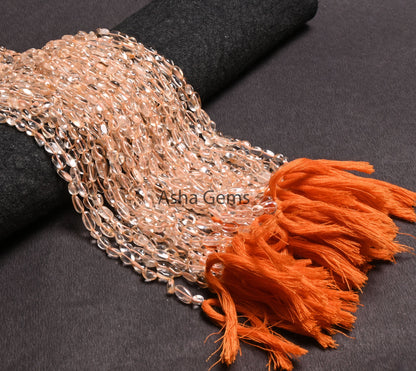 Fine Citrine Quartz Smooth nugget Shape Gemstone Beads,4.5-9 mm Light Yellow Citrine Smooth uneven Tumble tiny Handmade Bead Jewelry Making (AG 22257)