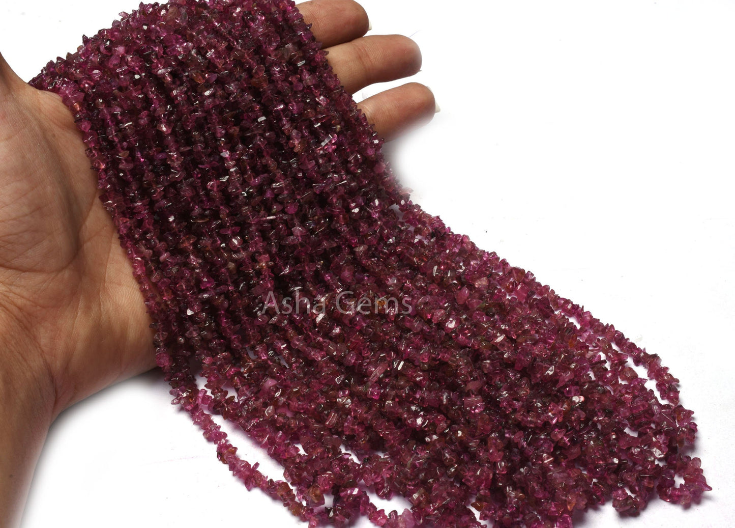 34 Inch Strand Natural Pink Tourmaline Gemstone Uncut Chips Raw Beads,Pink Tourmaline Smooth Nugget Rough Beads,Tourmaline,Uncut Chips Beads