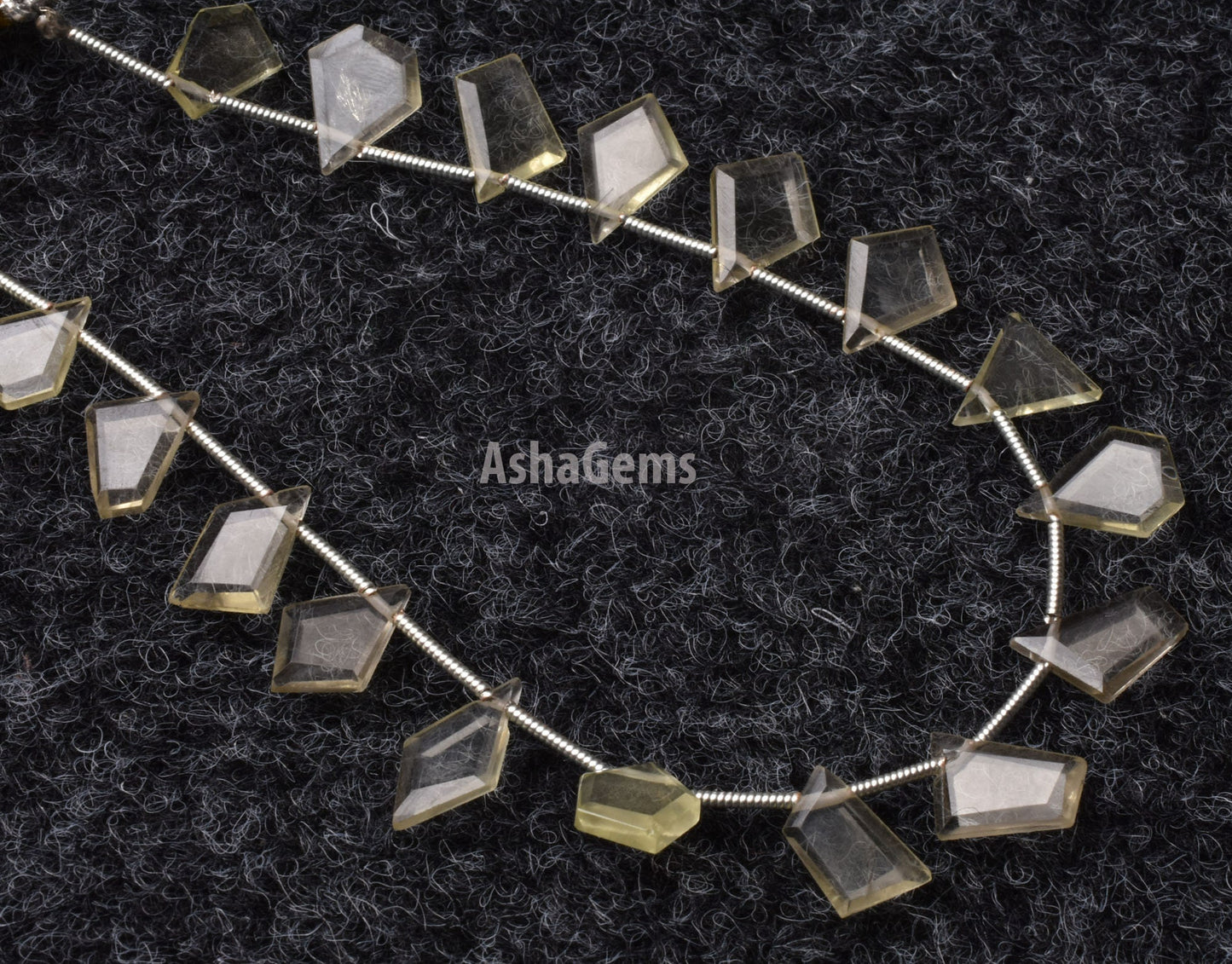 Beautiful Lemon Quartz fancy Flat Slice Shape faceted Beads, Fine Natural Lemon Uneven Shape Nugget Side Drill Gemstone Beads Jewelry Crafts
