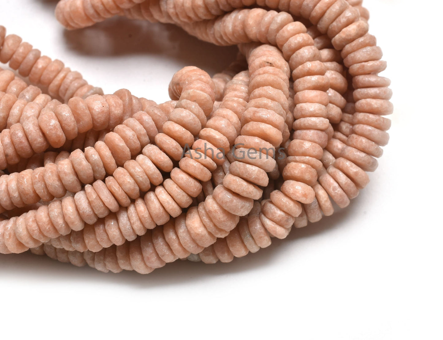 Fine Quality Pink Amazonite smooth Heishi Tyre Gemstone Beads, Natural Amazonite Flat Wheel Shape Unpolished Beads, Rare Amazonite Bead SALE