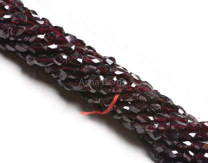Natural Garnet Faceted nugget Uneven Shape Gemstone Beads, Fine Garnet Handmade Indian Cut Tumble Straight Drill Beads, Garnet Beads Jewelry