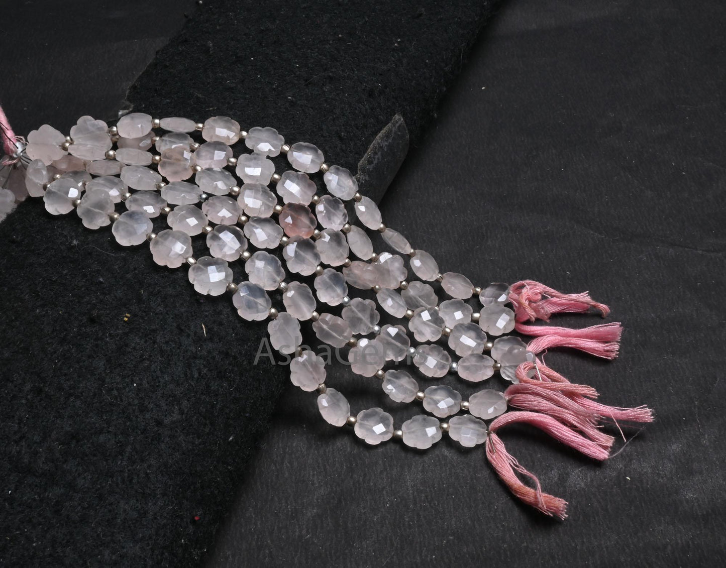 Beautiful Pink Rose Quartz fancy Daisy Flower Shape Carving Beads, Fine Natural Rose Quartz faceted Carve Flower Gemstone Beads Jewelry SALE