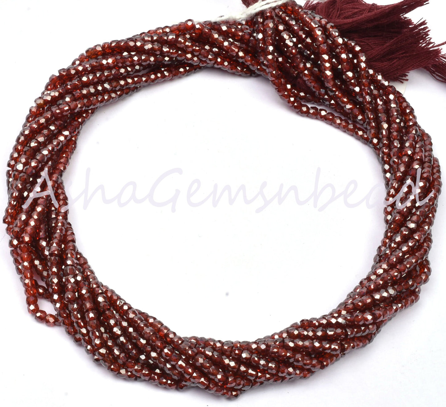 13" Strand Beautiful Red Zircon Micro Cut Rondelle Faceted Gemstone Beads 3 mm,AAA Quality Cubic Red Zircon Machine Cut Bead Jewelry Crafts