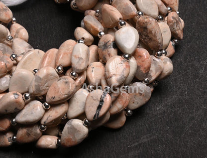 Beautiful Shaded Cream Grey Jasper Smooth Pears handmade Beads,9" Natural Jasper Teardrop Straight Drill Gemstone Beads Jewelry Making Craft