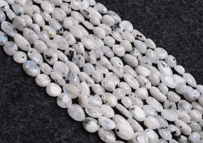 Natural Moss Rainbow Moonstone Nugget Shape Beads,Beautiful Rainbow Smooth Pebble Bead, Black Dot Rainbow Gemstone Uneven Nuggets Beads SALE (AG 22291)