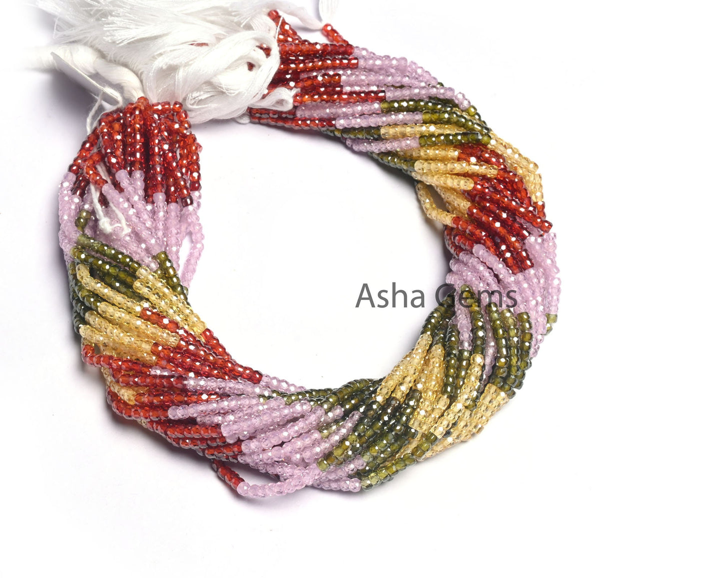 3 mm Multi Color Zircon Micro Cut Faceted Rondelle Beads, Shaded Cubic zirconia Beads,12.5"Zircon Machine Cut Bead Jewelry Making Craft SALE
