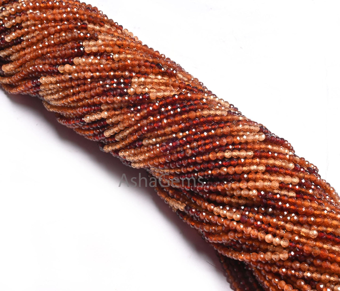 AAA Quality Natural Hessonite Garnet Micro Cut Rondelle Beads,3 mm Shaded Brown Hessonite Machine Cut garnet Faceted Bead Jewelry Craft SALE