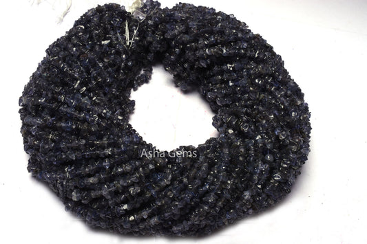 34"Strand Natural Blue Iolite Uncut Chips Beads Gemstone Iolite Raw Rough Gemstone Iolite Beads, Uneven Tiny Nugget bead Jewelry Craft SALE