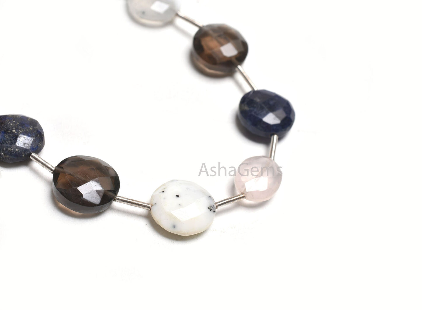 Beautiful Mix Gemstone Faceted Coin+3Piece Rose Quartz Oval Beads, Multi Color Stone Briolette Straight Drill Bead Jewelry Making Craft SALE