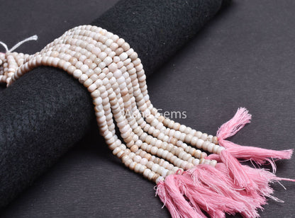 9" Strand Opal Smooth Rondell Shape Beads, Shaded Pink Peach Opal Beads,5.50, 6 mm Bio Pink Opal Plain Handmade Gemstone Beads Jewelry Craft