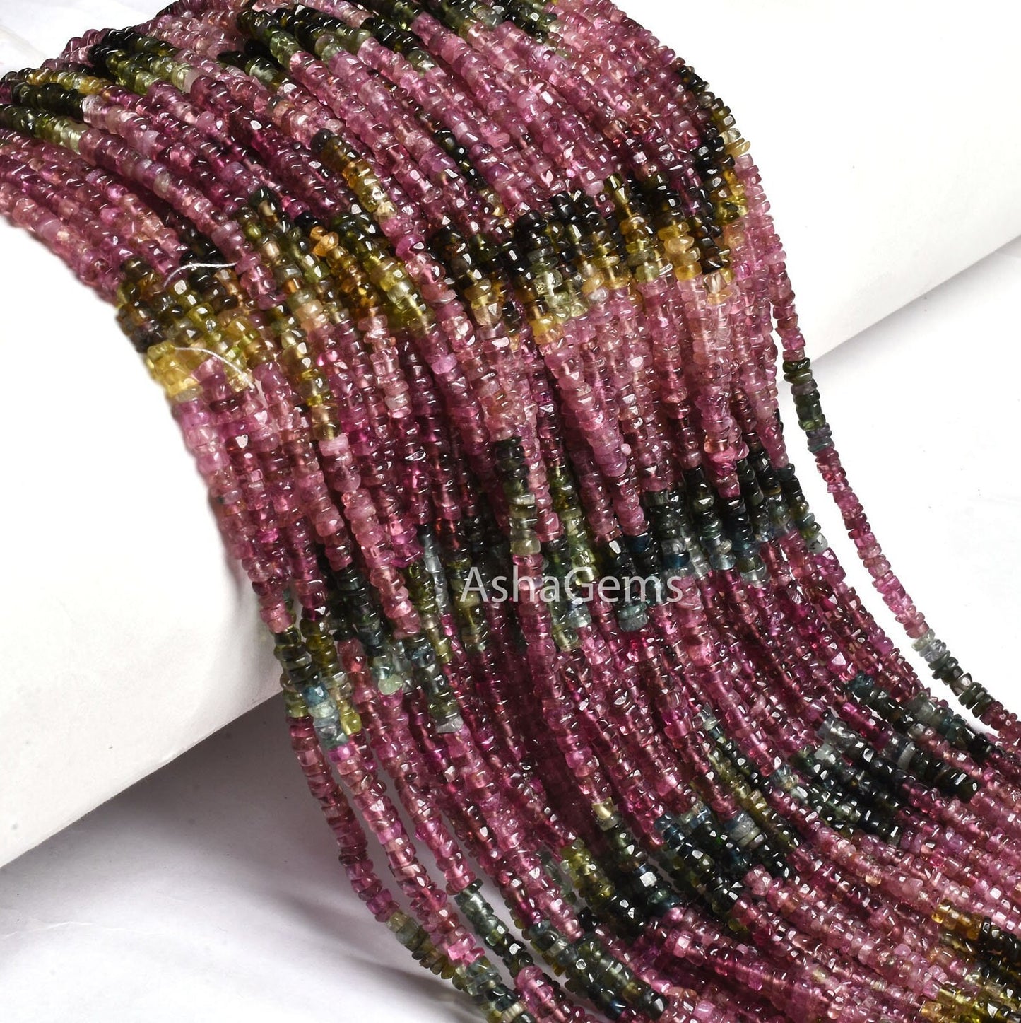 Natural Tourmaline Smooth Tyre shape beads,3-3.5 mm Multi Tourmaline Plain Wheel Shape Handmade Gemstone bead Rare tourmaline Tiny tyre Bead