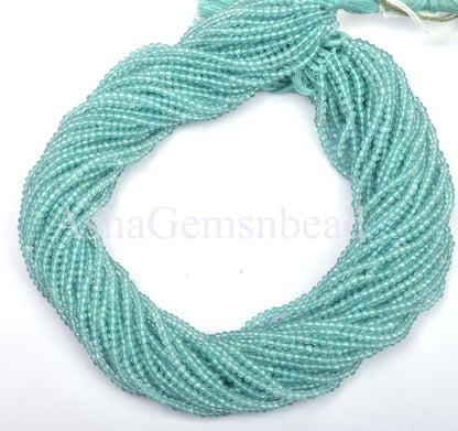 13"Strand Natural AAA Sky Apatite Micro Cut Rondelle Faceted Gemstone Beads 2 mm Sky Apatite Machine Cut Beads Apatite Bead For Jewelry SALE