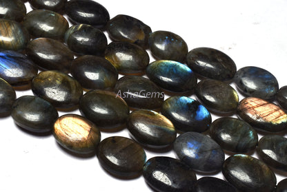 labradorite Smooth Oval Shape gemstone Beads,14-19 mm Natural Flash Labradorite beads, Black Rainbow Plain Handmade Oval Nugget bead Jewelry