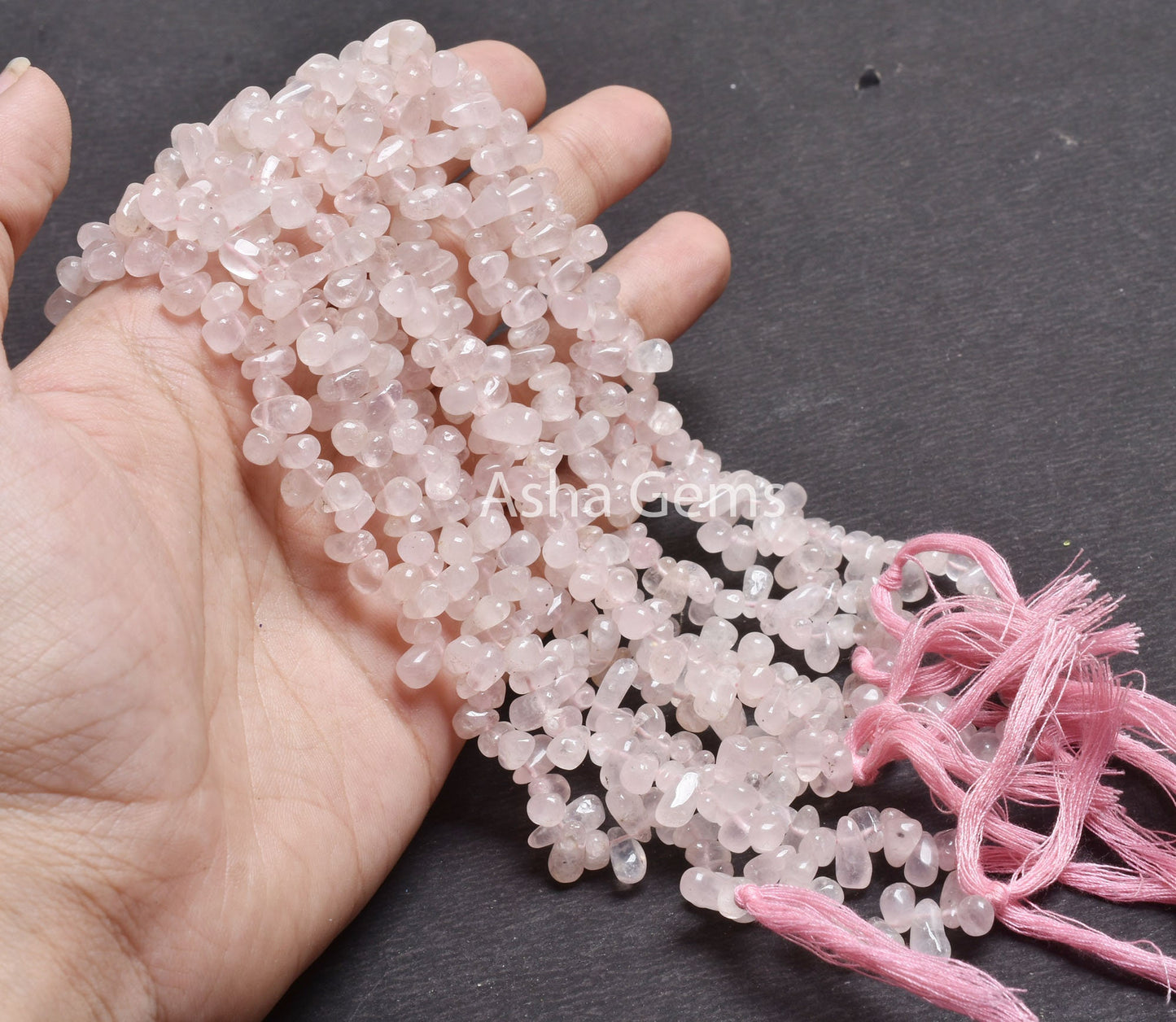 Beautiful Pink Rose Quartz Smooth Drops Shape Beads, Natural Rose Quartz Plain Handmade Teardrop Gemstone Beads, Rose quartz Beads Jewelry