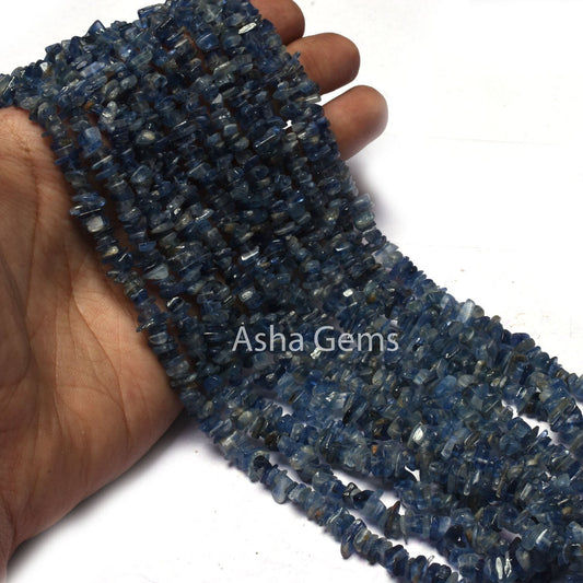 34 inch Strand Natural Kyanite Uncut Chips Gemstone Beads, Fine Blue kyanite Raw Rough Polish Beads, Tiny Kyanite Beads Jewelry Making Craft