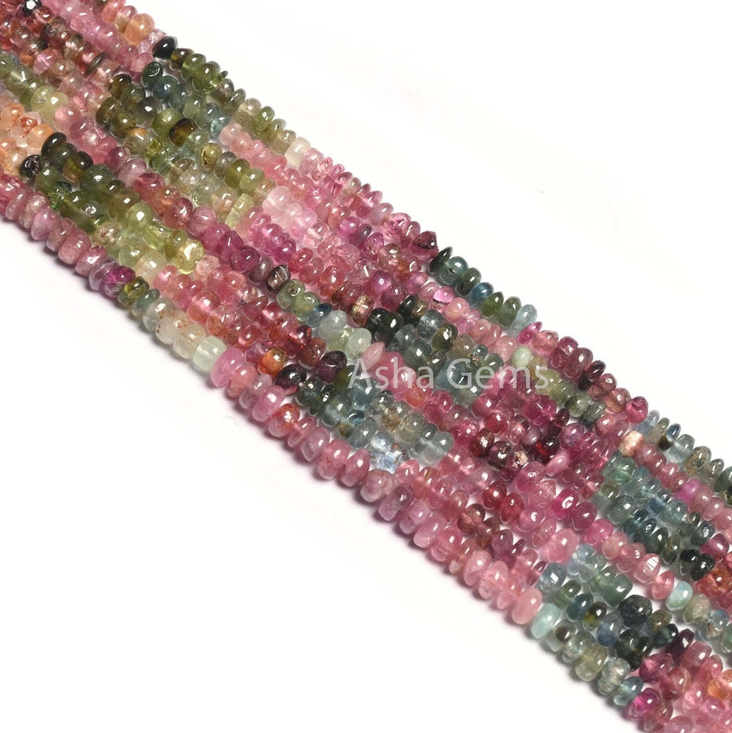 Natural Tourmaline Uneven Shape Rondelle Gemstone Beads,14" Strand Multi Color Tourmaline Handmade Beads Multi Tourmaline Jewelry Craft SALE