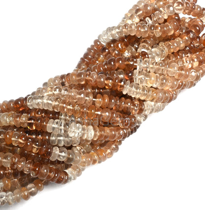 Beautiful Imperial topaz smooth rondelle shape Gemstone beads,8/16"Fine Natural Shaded Brown topaz handmade Topaz Bead Jewelry Necklace sale