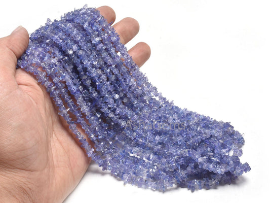 34"Strand Fine Quality Natural Tanzanite Uncut Chips Smooth Raw Gemstone Beads,Blue Tanzanite Uneven Tiny Rough Bead For Jewelry Making SALE