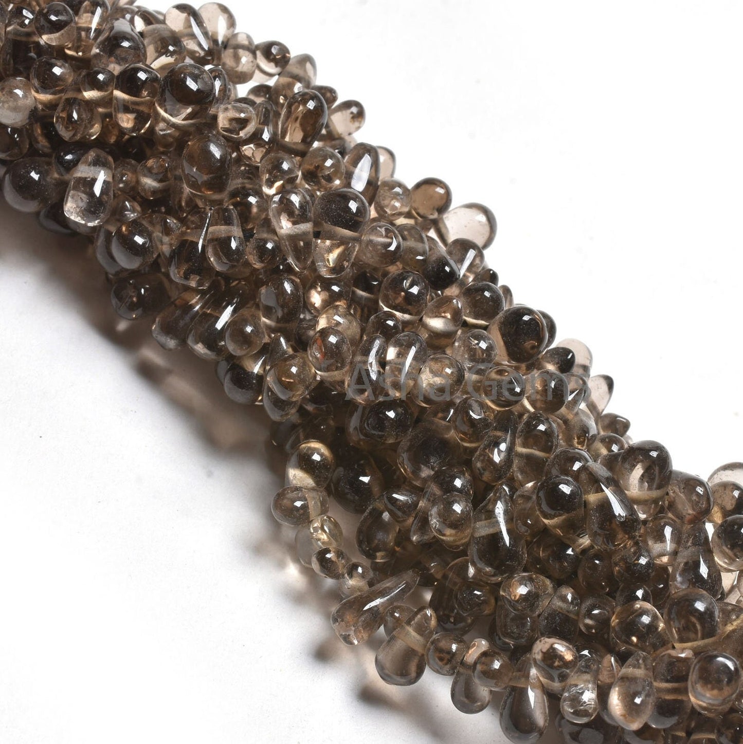 Beautiful Smoky Quartz Smooth Handmade Drops Gemstone Beads,Smoky Plain Handmade Tiny Teardrop Handmade Smoky Bead Jewelry Making Craft SALE