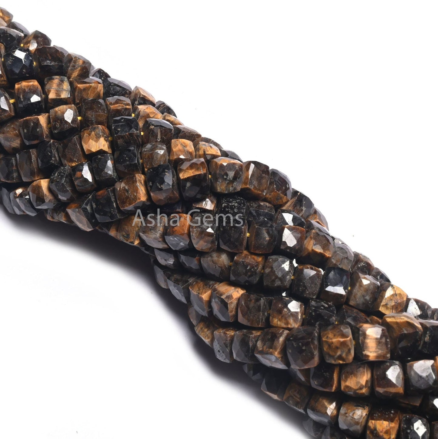 Beautiful Tiger Eye Faceted 3D Cube Box Gemstone Beads, Natural Tiger Eye Cube Shape Indian Cut Box Beads, Tiger Eye Bead Jewelry Craft SALE