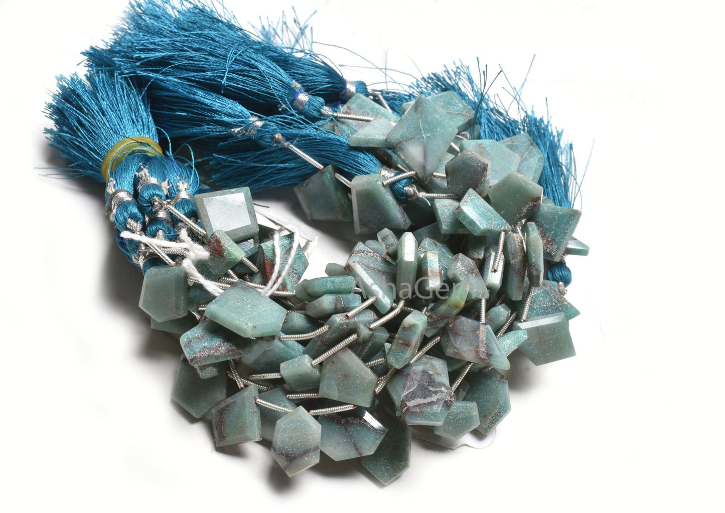 Beautiful Blue Chrysocolla Uneven Slice Side Drill Gemstone Beads,10-17mm Natural Chrysocolla Bead, Chrysocolla Fancy Faceted Beads Jewelry