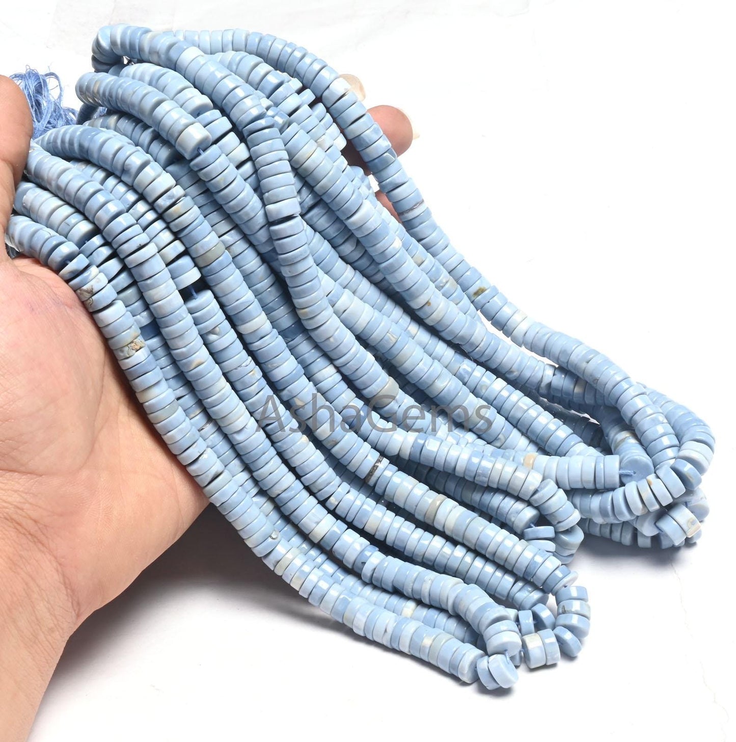 Beautiful Blue Oregon Opal Smooth Tyre Shape Gemstone Beads, AAA Blue Opal plain Flat wheel, Heishi Tyre Opal Bead Jewelry Making Craft SALE