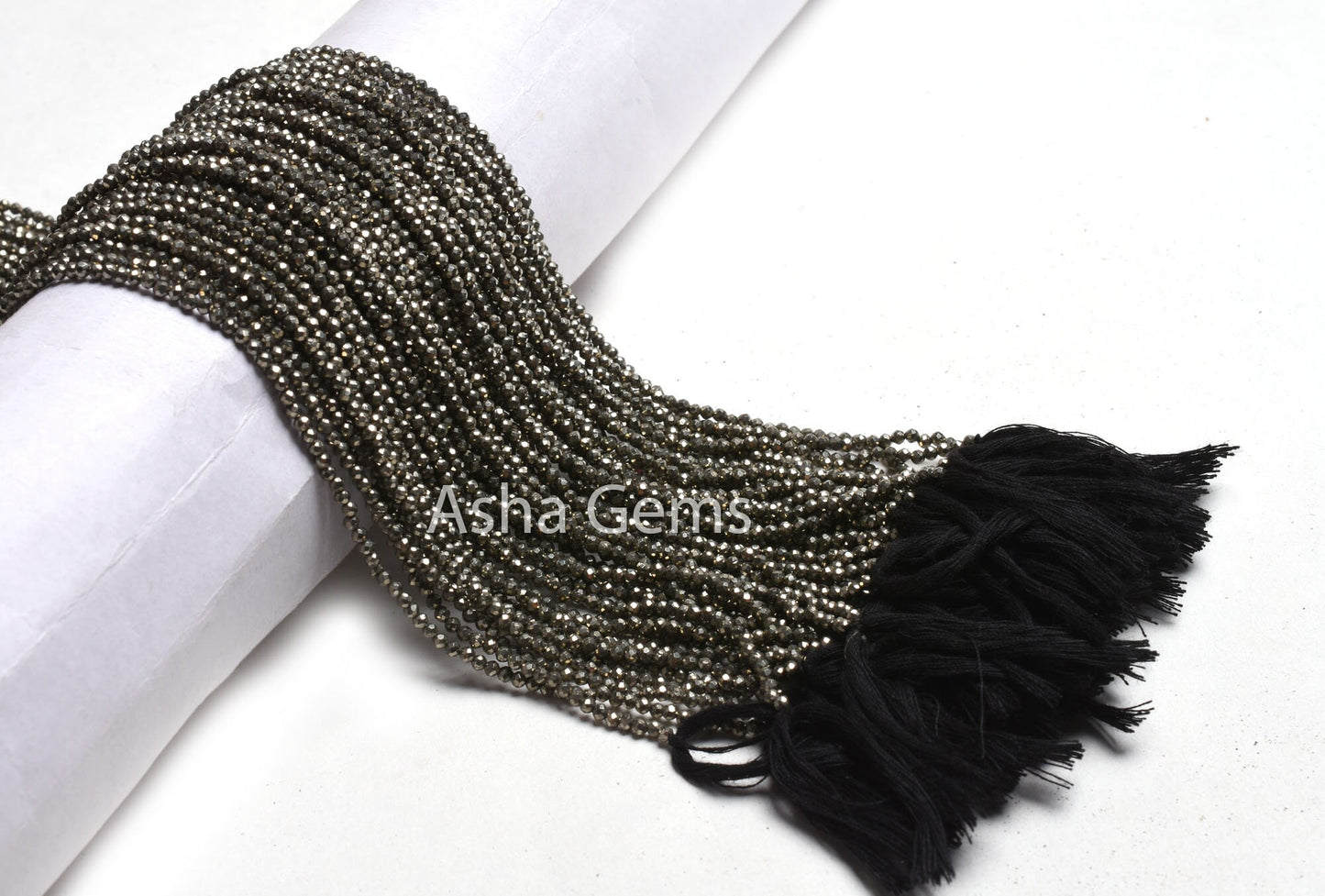 2.4mm Beautiful Natural Pyrite Micro Cut Rondelle Faceted Gemstone Beads AAA Quality Pyrite Machine Cut Tiny Beads jewelry Making Craft SALE