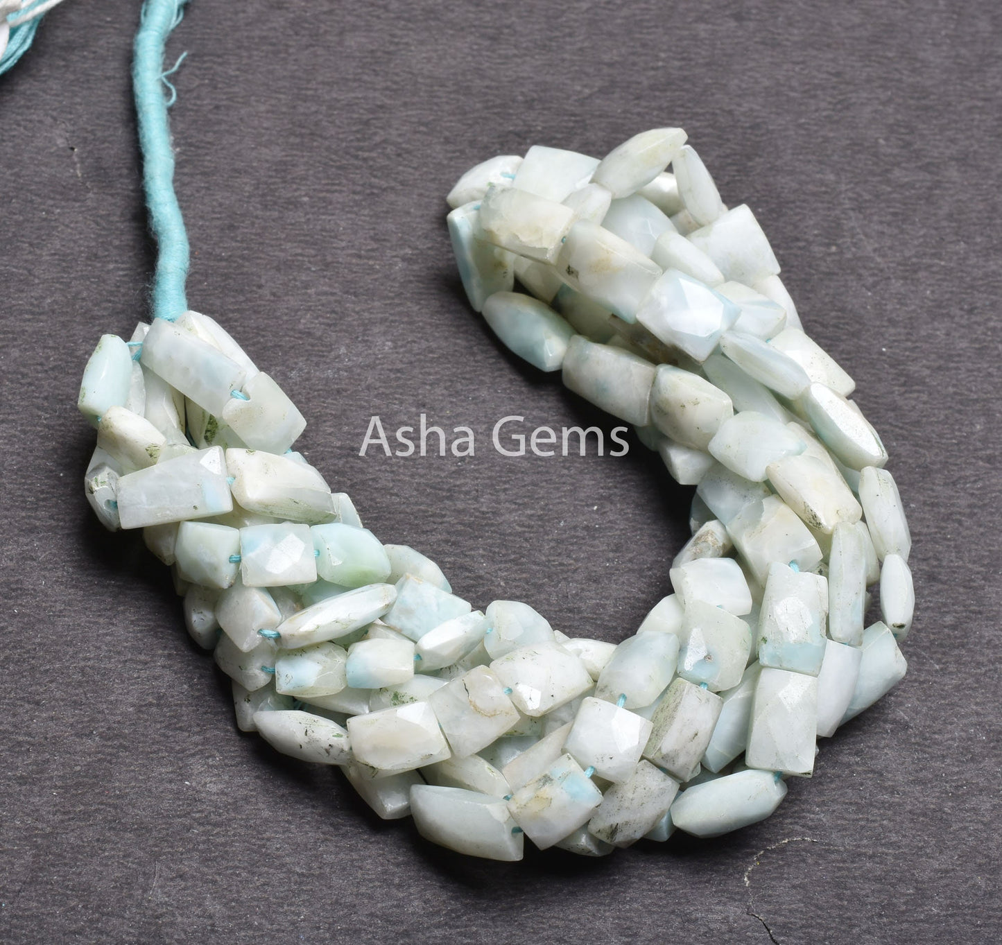 Beautiful Larimar Faceted Rectangle Straight Drill Gemstone Beads,6-13 mm Blue Larimar Fancy Chicklet Indian Cut Beads, Larimar Bead Jewelry