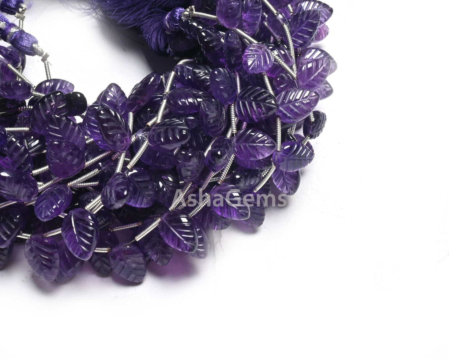 Fine Quality Purple Amethyst Fancy Leaf Shape Carving Beads, Natural Amethyst Carve Pear Briolette Gemstone Handmade Bead Jewelry Craft SALE
