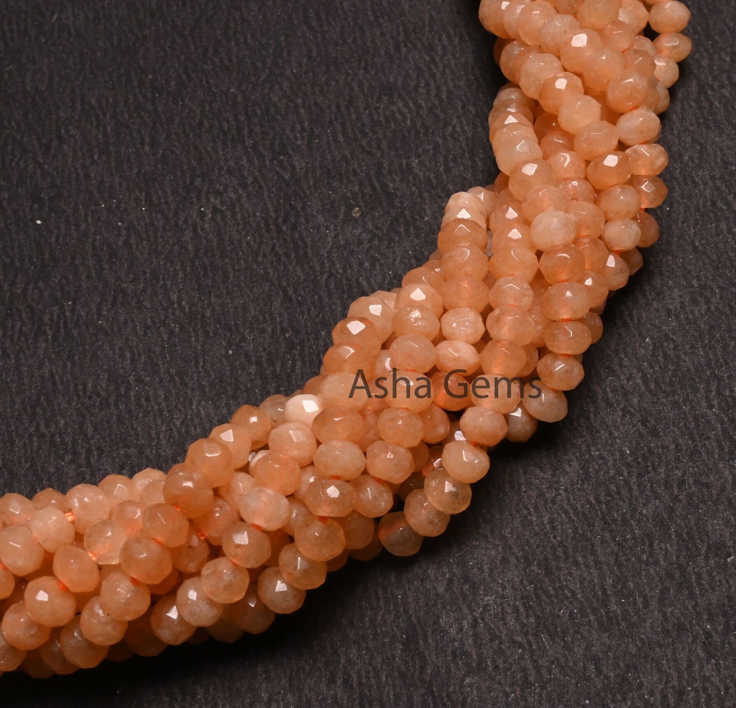 Beautiful Peach Jade Quartz faceted Rondelle Shape Loose Beads,13.5" Fine Peach Jade Quartz machine cut Bead,4.5 mm jade Beads Jewelry Craft (AG 15201)