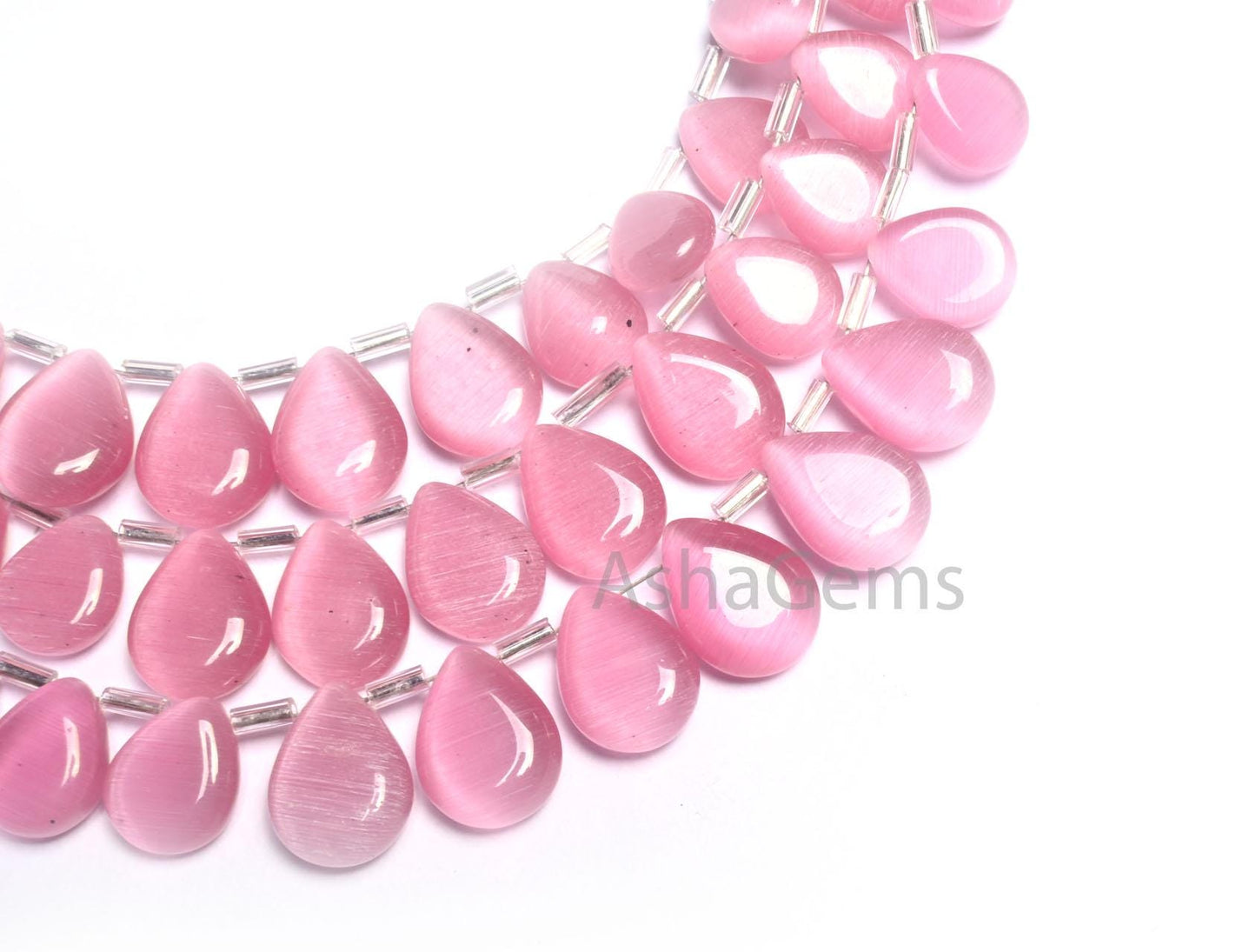 Beautiful Pink Monalisa Smooth Pears Shape Beads, Fine Monalisa Smooth Teardrop Handmade Side Drill Monalisa Beads Jewelry Making Craft SALE