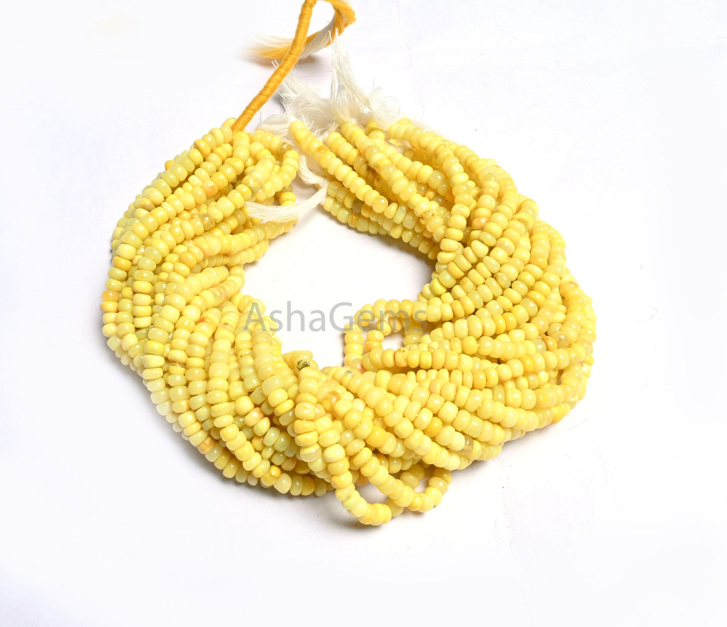 Beautiful Yellow Opal smooth Gemstone beads, Yellow opal Plain Handmade Uneven rondelle tiny Rondelle shape gemstone bead jewelry Craft SALE