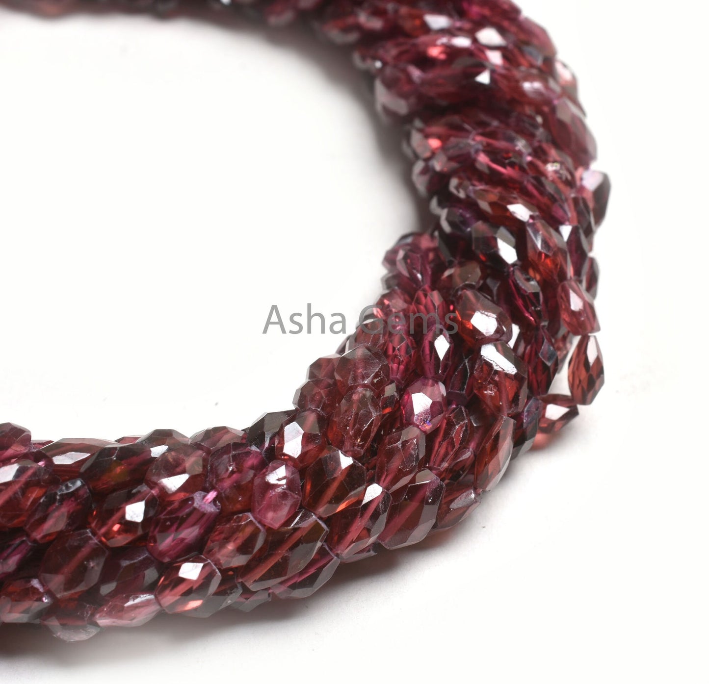 Fine Pink Garnet faceted Indian Cut Oval Handmade Gemstone beads, Natural Garnet Oval Briolette Hand cut Straight Drill bead Jewelry Crafts