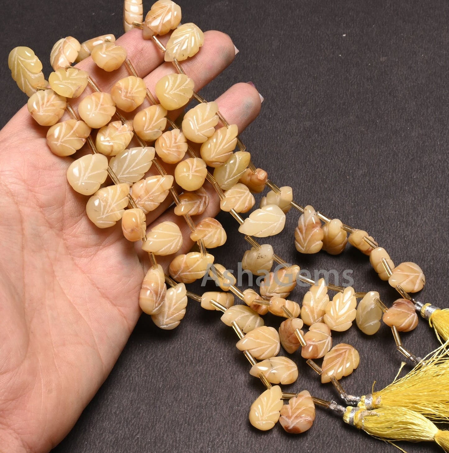Fine Quality Yellow Opal Carving Pear shape beads,9" Shaded Yellow Opal Carved Teardrop Gemstone Fancy beads, Opal Carve beads jewelry Craft