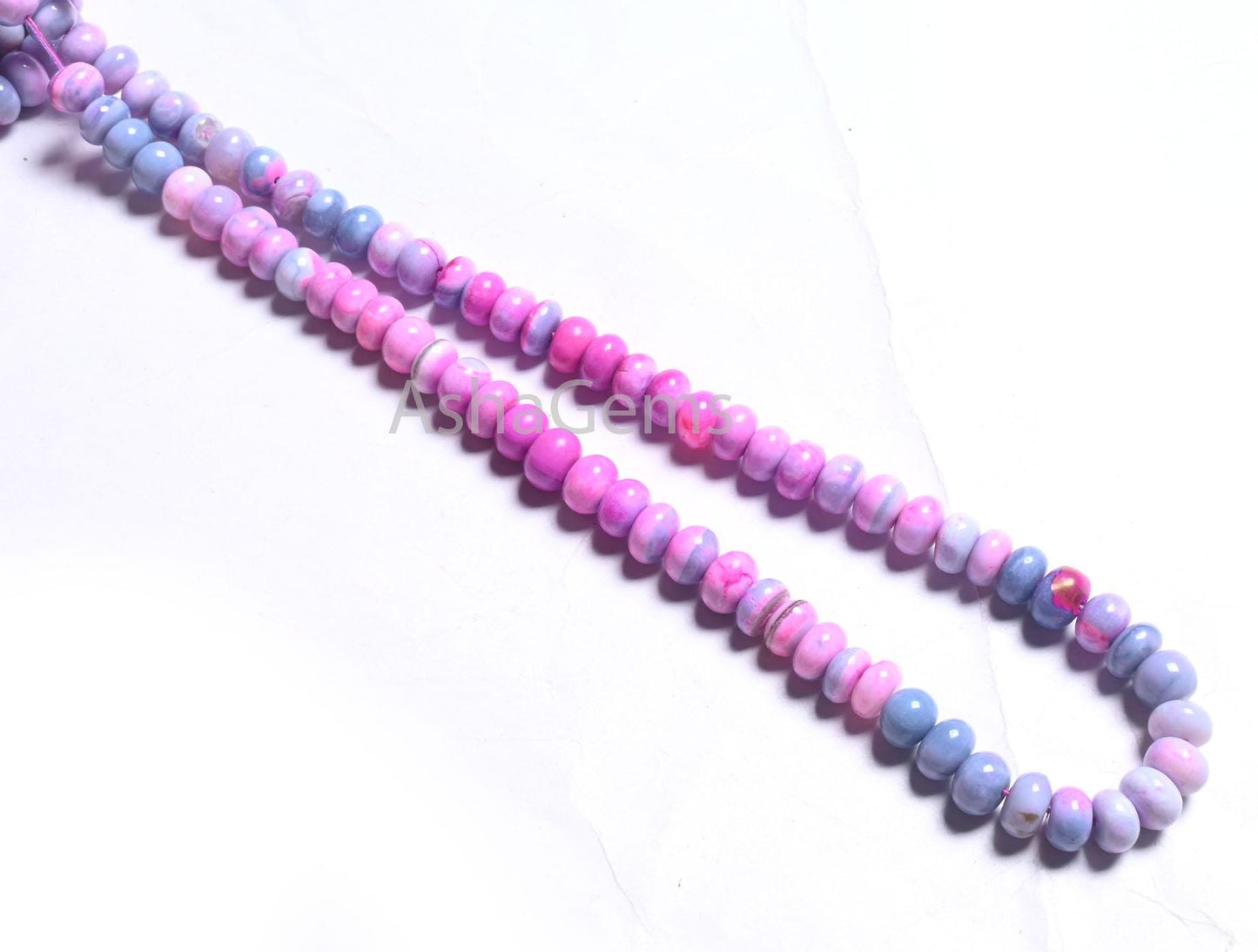 Beautiful Multi Pink Blue Opal Gemstone Beads,8 mm Shaded Opal Smooth Rondelle Beads,16" AAA Quality Multi Opal Handmade Beads Jewelry Craft