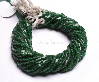 13" Strand Natural Green Mica Smooth Rectangle Beads, Mica Margaj Handmade Uneven Rectangle Gemstone Straight Drill Bead Jewelry Making SALE