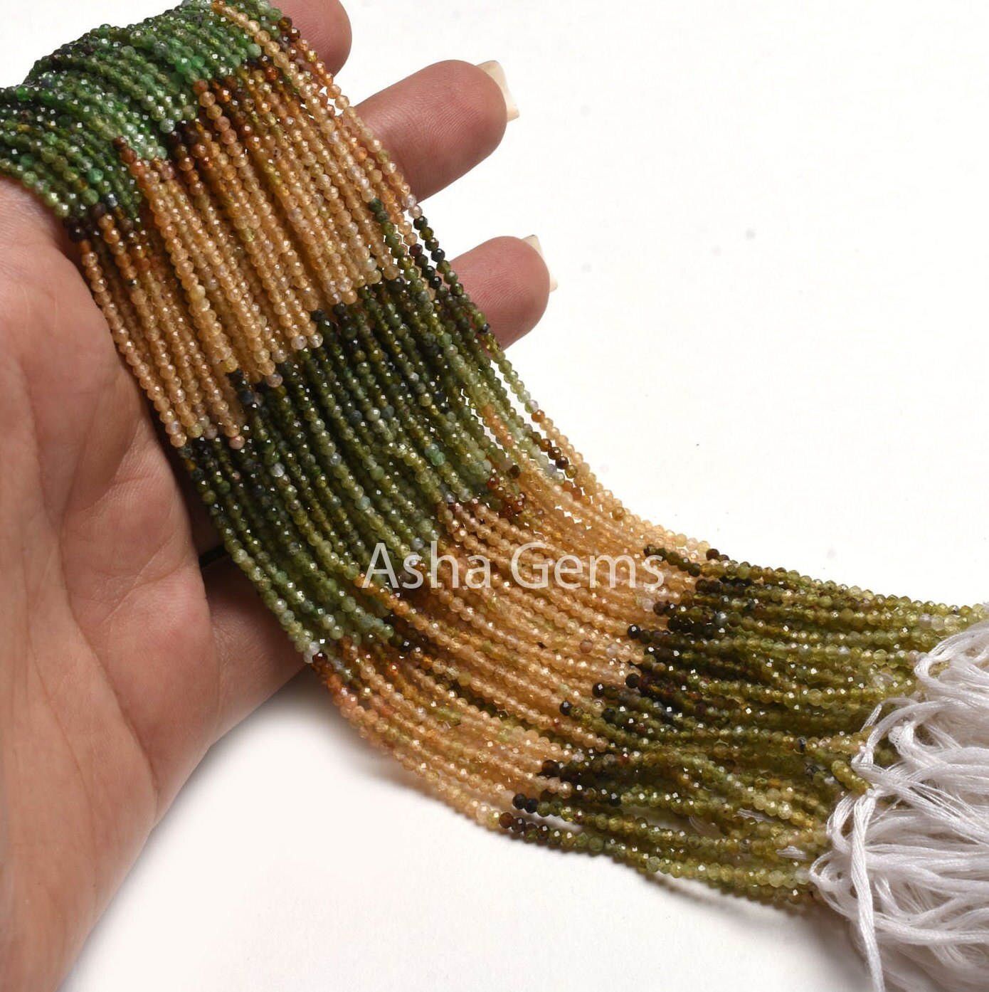 2 mm Rare Shaded Yellow Green Tourmaline Micro Cut Faceted Beads,13" Multi Tourmaline Machine Cut Rondelle Gemstone Tourmaline Beads Jewelry