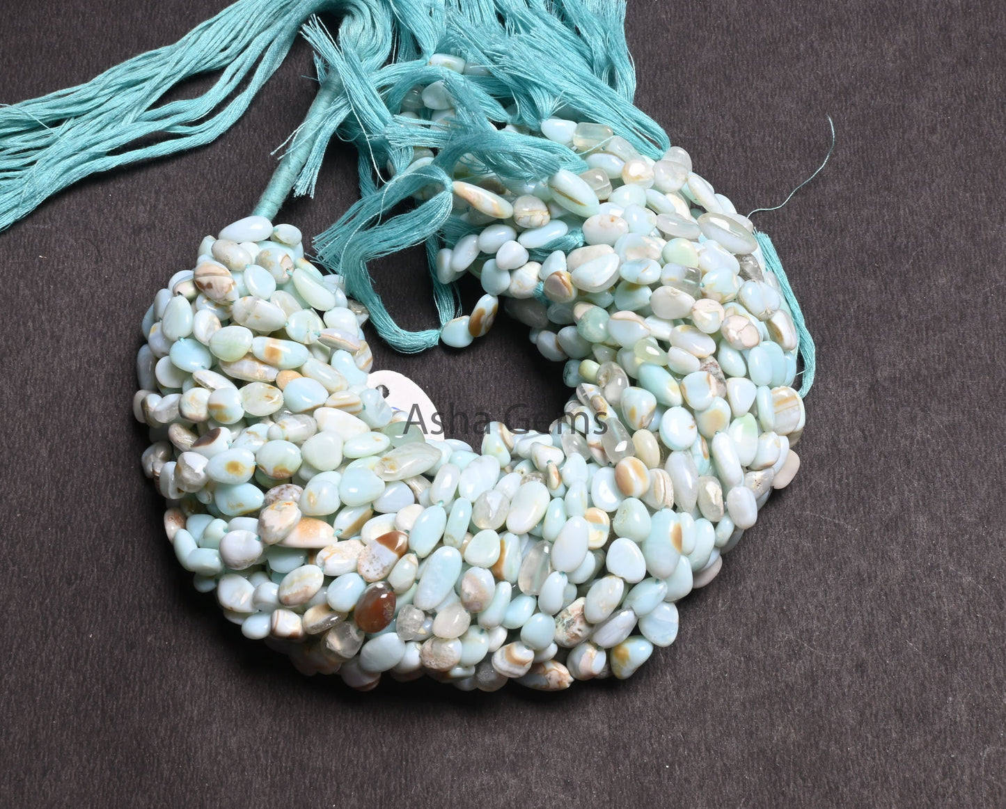 Beautiful Sky Blue Boulder Opal Smooth Nugget Gemstone Loose Beads,7-12mm Shaded Opal Handmade Uneven Tumble Beads Jewelry Making Craft SALE (AG 22286)
