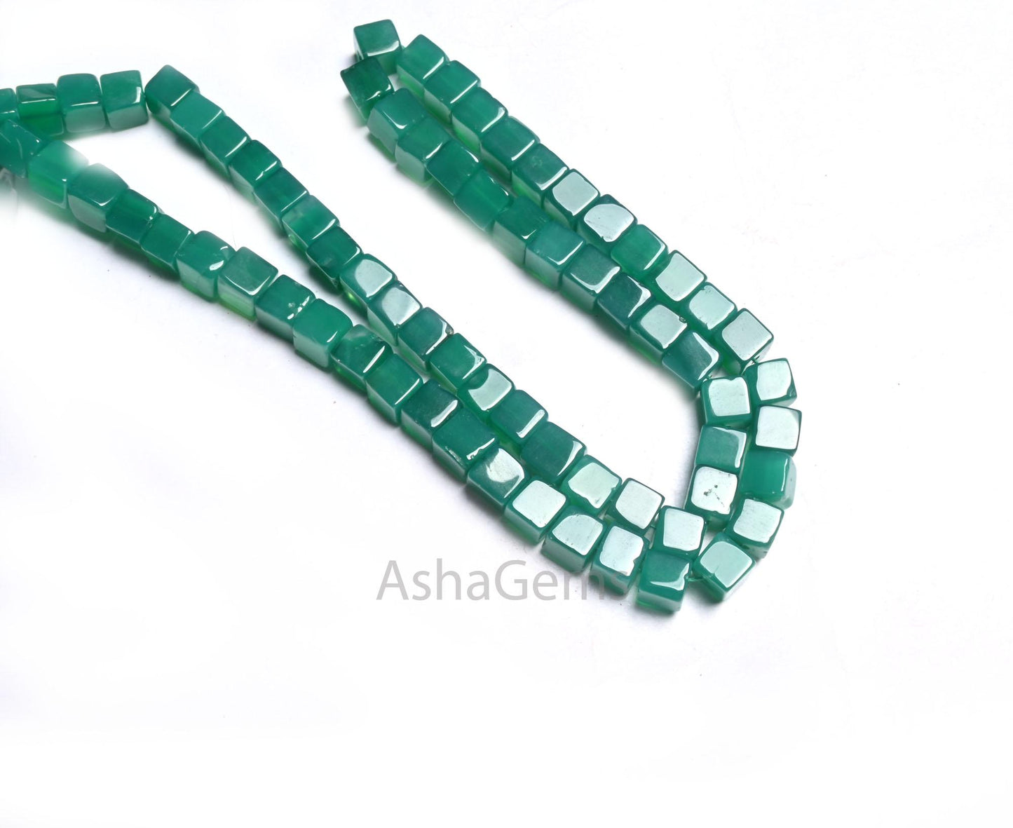 Beautiful Green Onyx Cube Box Shape Smooth Beads, 8/16" Green Onyx Plain Handmade 3D Cube Box Onyx Gemstone beads Jewelry Making Crafts SALE