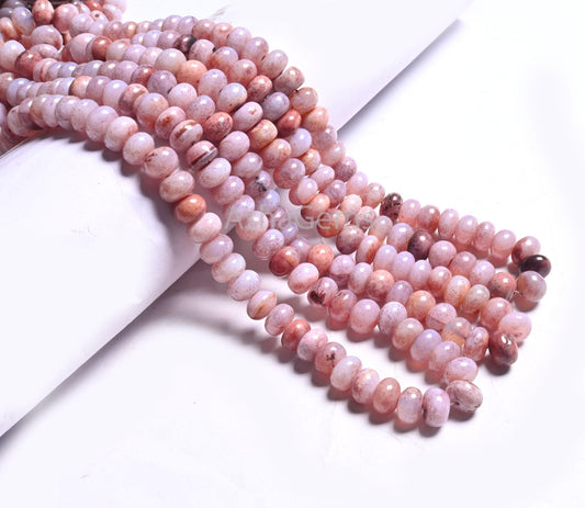 AAA Shaded Brown opal Smooth Rondelle Bedas,16" Shaded Lavender Brown Opal Plain Handmade Gemstone Beads, Fine Opal Beads Jewelry Necklace