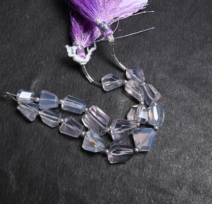 Lavender Quartz Faceted Nugget Shape Gemstone Beads, Fine Rare Purple Lavender Quartz Beads, faceted Nugget Beads Jewelry Handicrafts SALE (AG 18637)