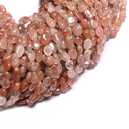 Beautiful Red Quartz Smooth Tiny Nugget Gemstone Loose Beads,12" Shaded Red Quartz Handmade Tumble Uneven Beads, Quartz Beads Jewelry Crafts (AG 22278)