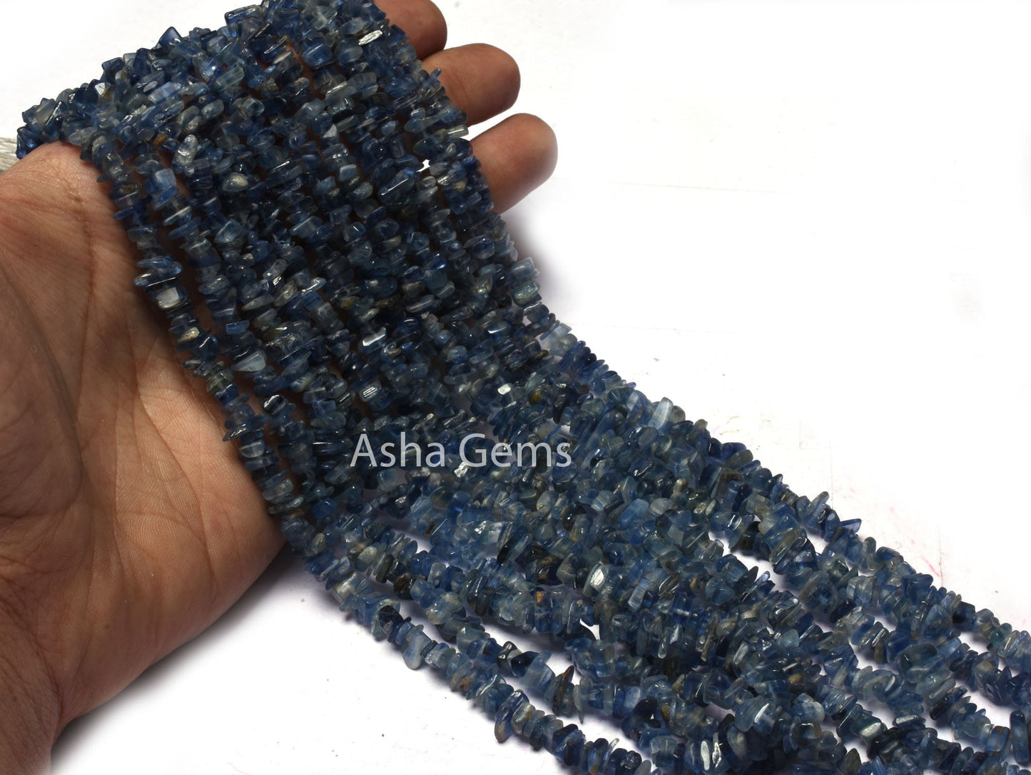 34 inch Strand Natural Kyanite Uncut Chips Gemstone Beads, Fine Blue kyanite Raw Rough Polish Beads, Tiny Kyanite Beads Jewelry Making Craft