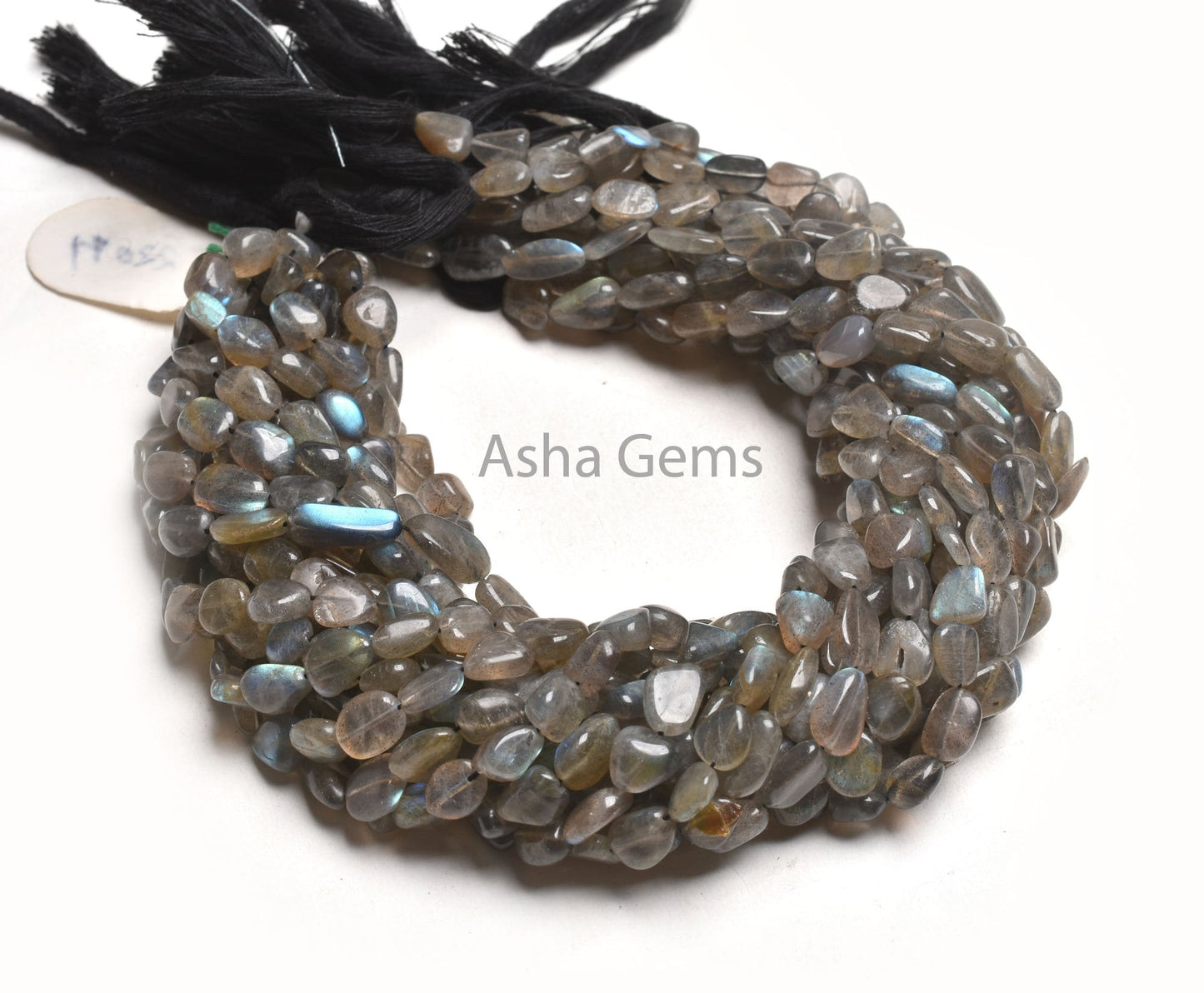 14" Strand Natural Labradorite Smooth Nugget Gemstone Beads, Beautiful Multi Blue Fire Labradorite Uneven Tumble Straight Drill Bead Jewelry