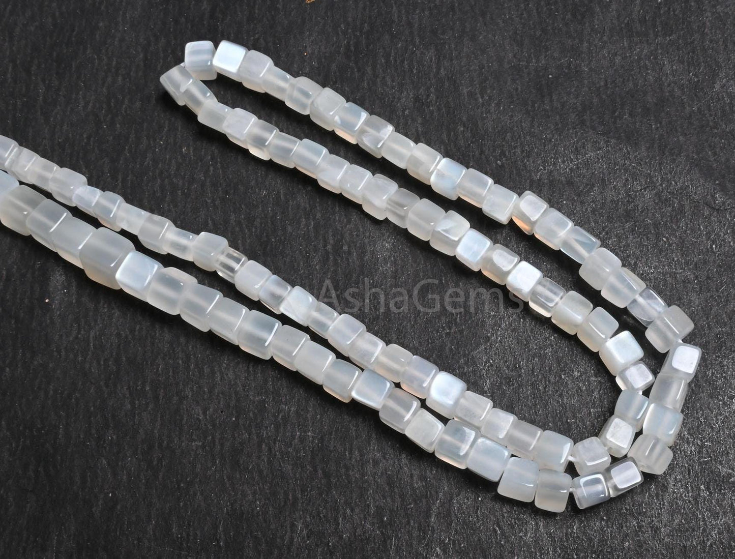 Fine Quality White Moonstone smooth 3D Cube Box Beads,Natural White Moonstone Cube Shape Handmade Moonstone Gemstone Bead Jewelry Craft SALE