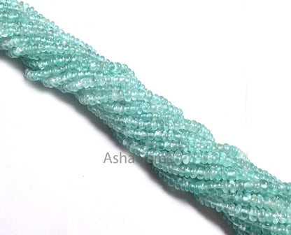 16" Strand Sky Blue Apatite Smooth Uneven Rondelle Shape Beads, Natural Apatite Plain Handmade Gemstone Bead Apatite Bead Jewelry SALE Craft (AG 12290)