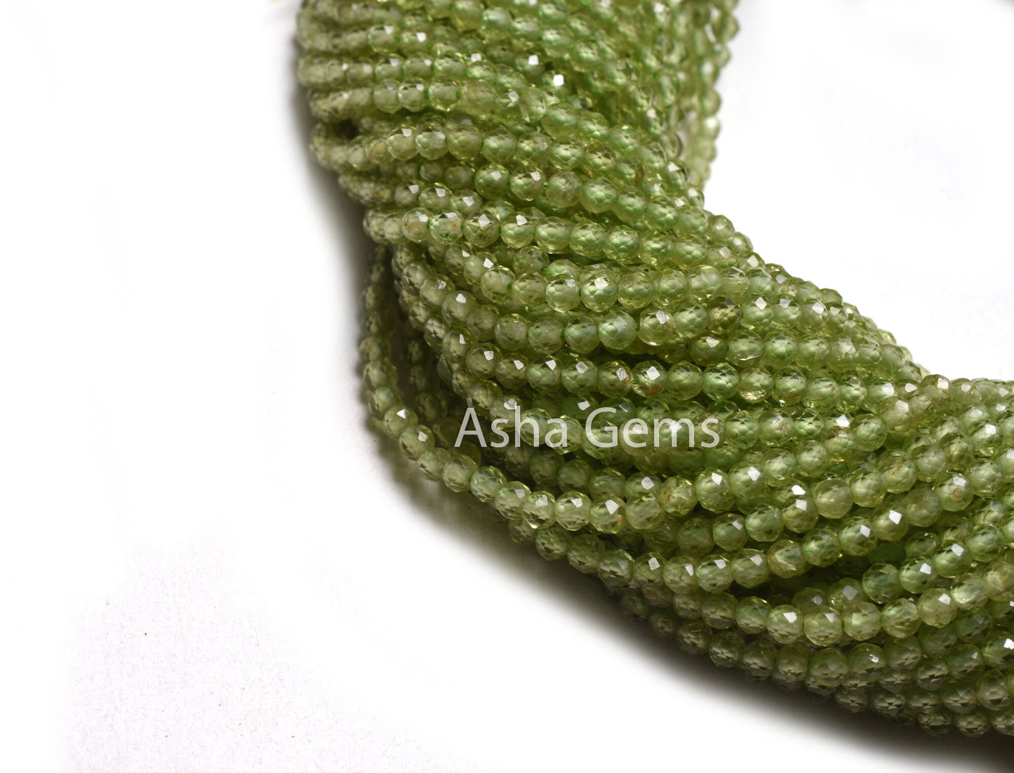 3 mm Natural Peridot Faceted Rondelle Beads, Green Peridot Machine Cut Micro Faceted Beads AAA Peridot Beads Center Drill Gemstone Bead SALE