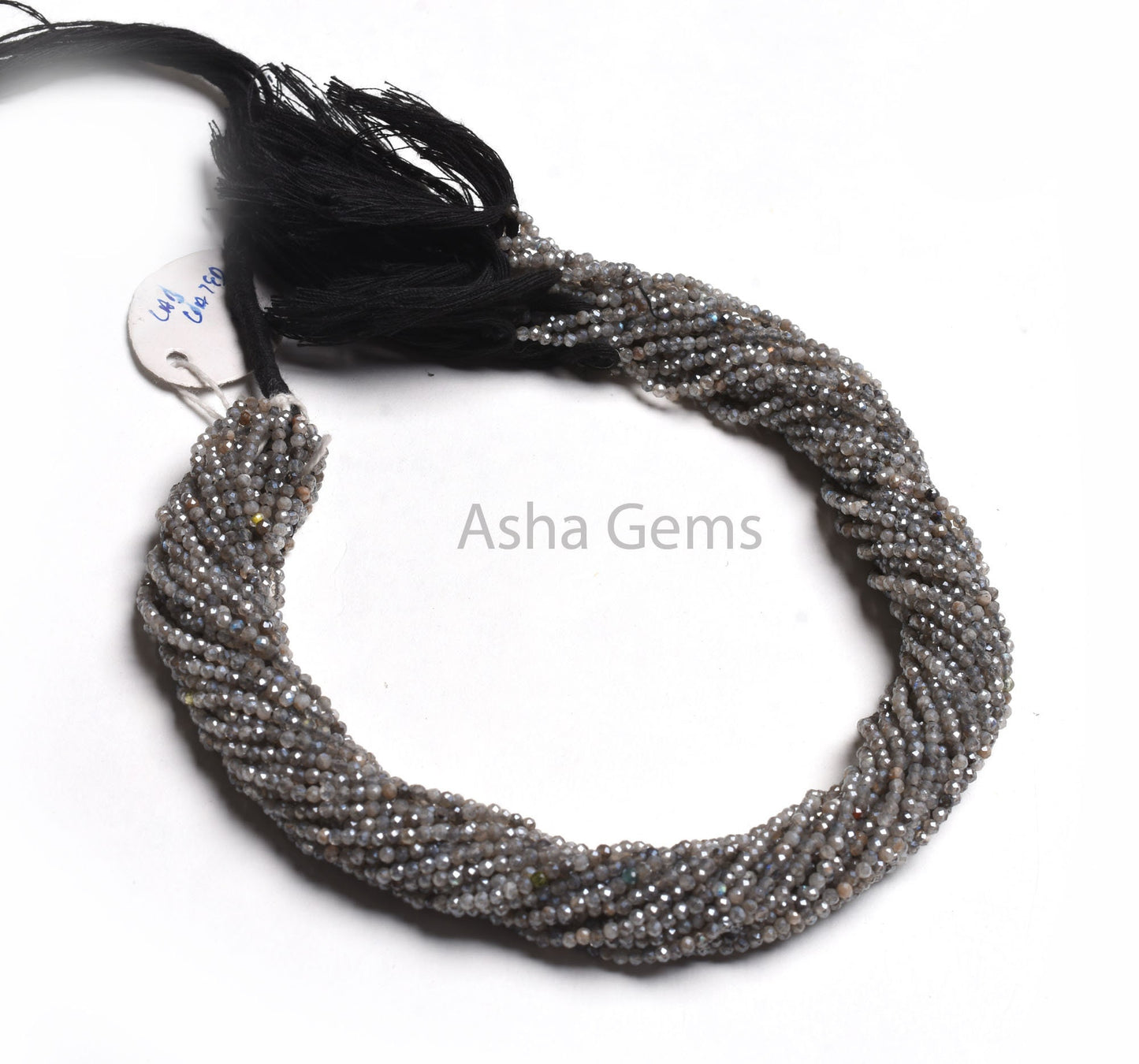 2.2 mm Labradorite Silver Coated Micro Cut Rondelle Beads,13" Strand Labradorite Machine Cut Gemstone Beads, Coated Labradorite Bead Jewelry